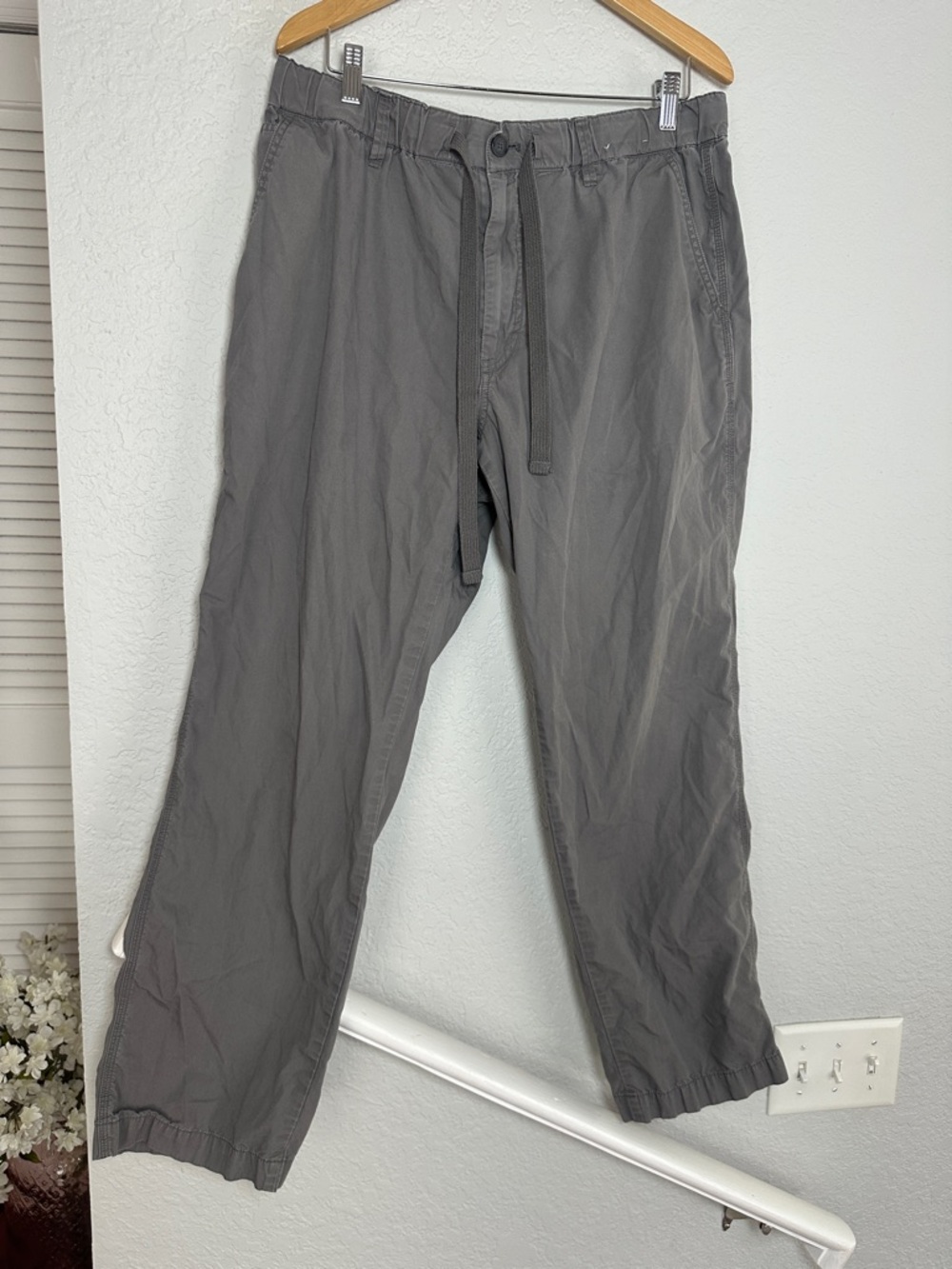 Uniqlo JW Anderson Men's Gray Drawstring Casual Pants Street Gorpcore Normcore